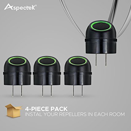 Indoor Ultrasonic Pest Repeller with Adjustable Night Light 4pack