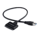 Lumsing High Speed Adapter Cable USB 30 to SATA 25 22Pin 7Pin  15Pin HDD SSD 50CM PVC Black