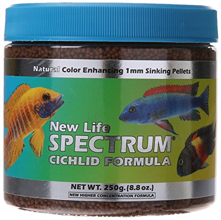 New Life Spectrum Cichlid Formula 1mm Sinking Freshwater Pet Food, 250gm