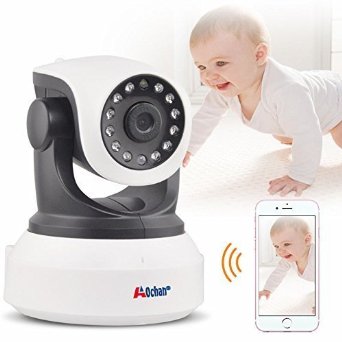 A0CHAN HD 720P WiFi IP Security Camera Wireless Indoor Night Vision P2P Onvif Multi-stream Network CCTV Baby Monitor For Mobile Phone Remote Monitoring Two Audio Support maximum of 64G SD card