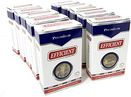 EFFICIENT Cigarette Filters, Filter Tips for Cigarette Smokers 10 Packs (300 Filters)