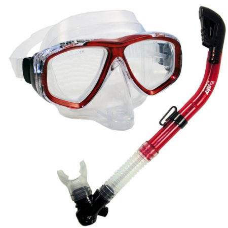 PROMATE Snorkeling Scuba Dive DRY Snorkel PURGE Mask Gear Set