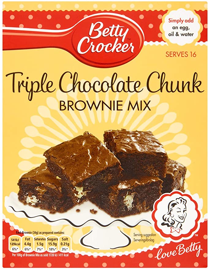 Betty Crocker Triple Chocolate Chunk Brownie Mix, 415g