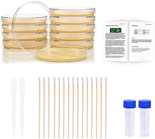 DalosDream Bacteria Science Kit - Top Science Fair Project Kit. Prepoured LB-Agar Plates and Cotton Swabs. Exclusive Free Science Fair Project Award Winning Experiments