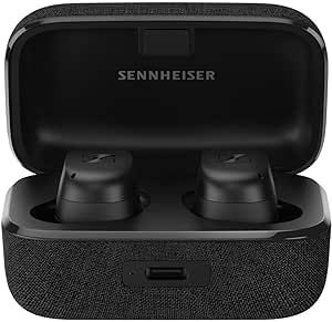 Sennheiser MOMENTUM True Wireless 3 - Écouteurs intra-auriculaires Bluetooth pour la musique et les appels avec réduction adaptative de bruit et durée de vie de la batterie de 28 heures, Noir