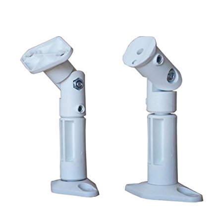 VideoSecu Universal Satellite Speaker Mounts / Brackets for Walls and Ceilings (White,Black Available)