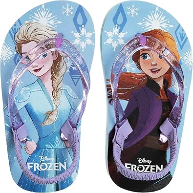 Disney Girls Boys Character Flip Flops Sandals Kids Water Shoes - Minnie Mouse Mickey Moana Toy Story Elsa Frozen Cars Encanto Princess Thong Beach Slides Summer Slip On Quick Dry (Toddler-Little Kid)