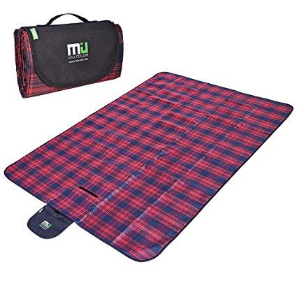 Large Waterproof Outdoor Blanket by MIUCOLOR, Sandproof Picnic Blanket for Camping Hiking Grass Travelling - Dual layers