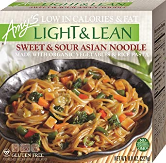 Amy's Light & Lean Sweet & Sour Asian Noodle Bowl, Non GMO, 8-Ounce