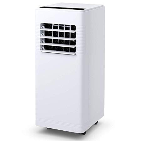 COSTWAY 12,000 BTU Portable air Conditioner, Bladeless Portable Air Cooler for Indoor Home Office Dorms with Cool Fan Dehumidify & Sleep Modes with Remote Control (White)