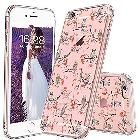 iPhone 6 Case, iPhone 6S Case, MOSNOVO Fashion Cute Owls Printed Clear Design Transparent Plastic Hard Back Case with TPU Bumper Protective Case Cover for iPhone 6/iPhone 6S