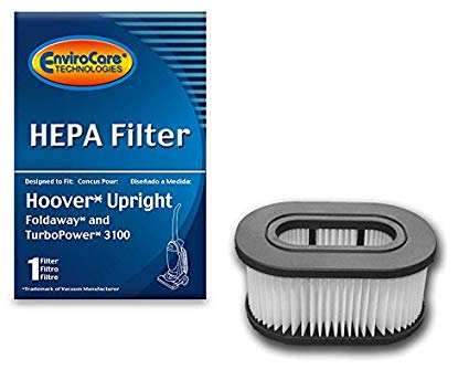 EnviroCare Replacement HEPA Vacuum Filters for Hoover Fold Away Turbo Power 3100 HEPA Pleated Filter, Upright, Bageless, Widepath Vacuum Cleaners 1 Filter