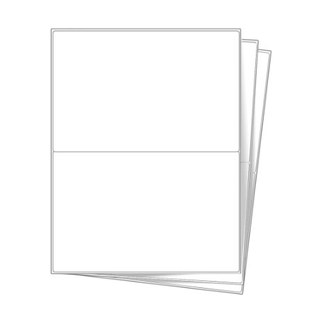 100 EcoSwift Half Sheet Shipping Mailing Labels 8.5 x 5.5 inches Self Adhesive Blank White for eBay PayPal USPS FedEx UPS Laser Inkjet Printer