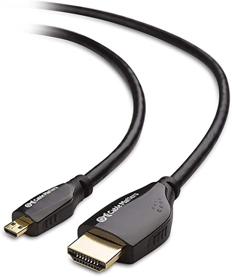 Cable Matters 2-Pack High Speed HDMI to Micro HDMI Cable (Micro HDMI to HDMI) 4K Resolution Ready - 6 Feet