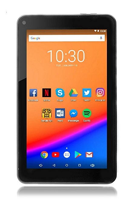 Astro Tab A745 - 7 Inch Quad Core 64 bit Android 6.0 Marshmallow Tablet PC with HD IPS Display 1024 x 600, 1GB RAM, 8GB Storage, Bluetooth 4.0, 7 inch screen, Google Play (Black)