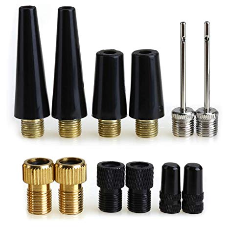 12 Pieces Ball Pump Needle Set Needle Inflator Kit Needle Nozzle Adapter Inflator Kits for Air Frame Pump Needles Adaptor Bikes Tire Sports Ball Air Bump Inflating Needle Adapter