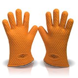 Heat Resistant Silicone BBQ Gloves- Best Oven Gloves-Perfect for GrillCooking Boiling Barbecue