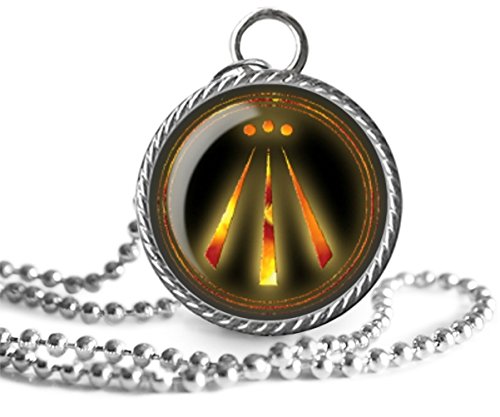 Awen Druid Necklace, Bars Of Light Pendant Handmade
