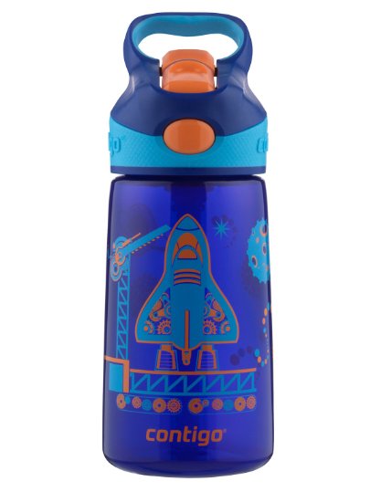 Contigo Autospout Striker Kids Water Bottle, 14-Ounce, Sapphire