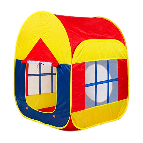BESUNTEK Children Play Tent Foldable Castle Playhouse for Boys Girls Toddlers Indoor Outdoor Use