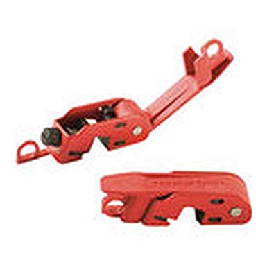 Master Lock 493B Grip Tight Lockout for 120 and 240V Circuit Breakers, 5" x 2" x 0" 5, Red, 5" x 2" x 0" 5