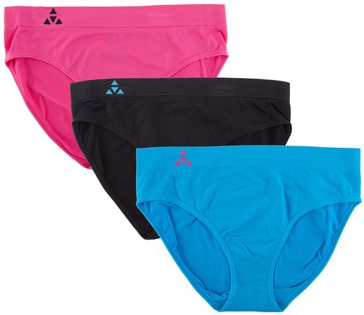Balanced Tech Women's Seamless Bikini Panties 3 Pack - Assorted Colors