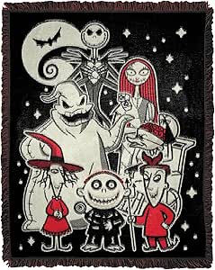 Northwest Nightmare Before Christmas Scream Team Woven Jacquard Throw 46" W x 60" L Blanket