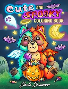 Cute and Spooky: A Halloween Coloring Book for Adults and Kids with Cute Characters, Spooky Scenes, and More!