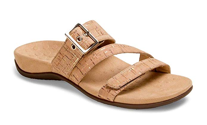 Vionic Women's Rest Skylar Slide Sandal- Adjustable Walking Sandals with Concealed Orthotic Arch Support