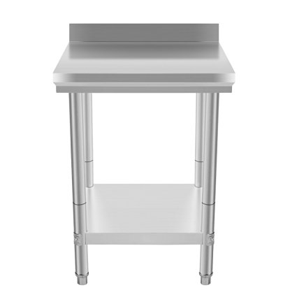 VEVOR NSF Stainless Steel Work Table 24 x 24 Inches Prep Work Table for Commercial Kitchen Restaurant (24 x 24 Inches with Backsplash)