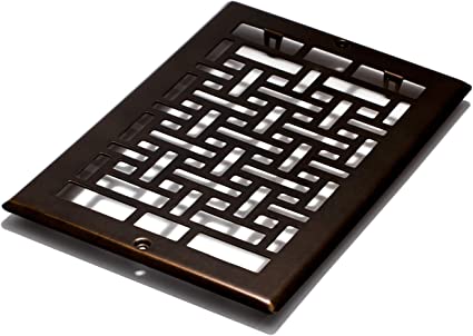 Decor Grates AJL610R-RB Oriental Return, 6-Inch by 10-Inch, Rubbed Bronze