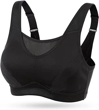 WingsLove Women’s High Impact Comfort Full Support Non Padded Sport Bra