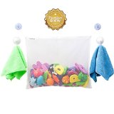 1 Rated Bath Toy Organizer - Large Storage Basket for Baby Boys and Girls with 2 Extra Strong Suction Cups - Strongly Suctions to Tile and Glass - Washable Mold Resistant