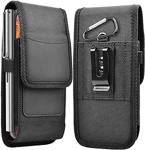 for Jitterbug Smart4 Case, Jitterbug Smart 4 Phone Case, Vegan Leather Wallet Pouch Holster Case with [Belt Metal Loop Clip] Credit Card Holder Wallet Protection Case for Lively Jitterbug Smart4