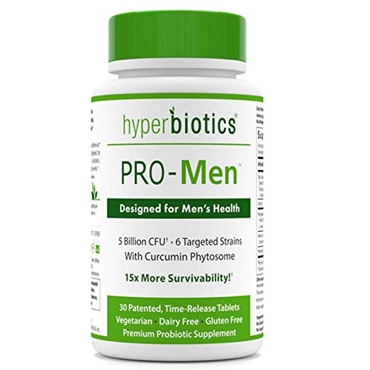 Hyperbiotics PRO-Men - Probiotics for Men with Curcumin Phytosome - 15x More Survivability Than Capsules