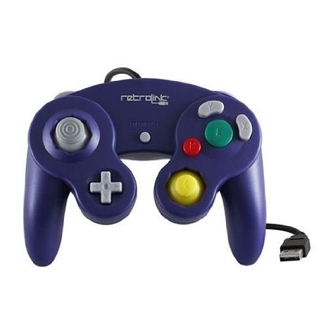 RetroLink Gamecube Style USB Controller for PC and Mac-Purple, PC/Mac/Linux