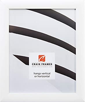 Craig Frames 23247812 18 x 26 Inch Picture Frame, Smooth Finish, 1-Inch Wide, White