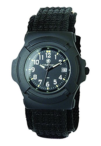 Smith & Wesson Men's SWW-11B GLOW Lawman Black Nylon Strap Watch