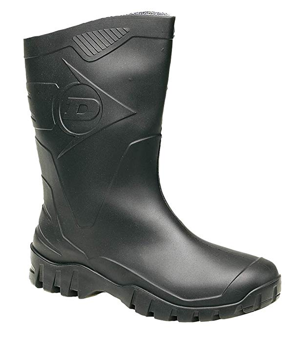 Dunlop Wide-Calf Half-Height Wellies. Sizes 4-12UK