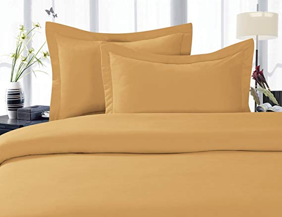 Elegant Comfort 1500 Thread Count Egyptian Quality Super Soft Wrinkle Free 4-Piece Sheet Set, King, Gold