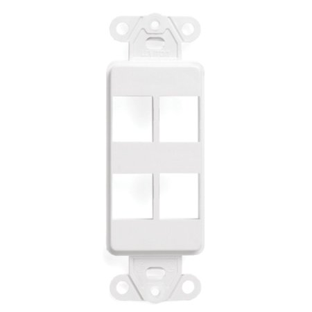 Leviton 41644-W QuickPort Decora Insert 4-Port White