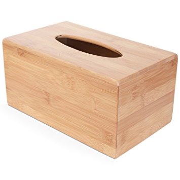 Deluxe Bamboo Tissue Box Holder (Rectangle Large)