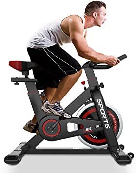 YOLEO Stationary Exercise Bike Indoor Cycling Bike Fitness Stationary All-inclusive Flywheel Bicycle with Resistance for Gym Home Cardio Workout Machine Training 2020 New Version