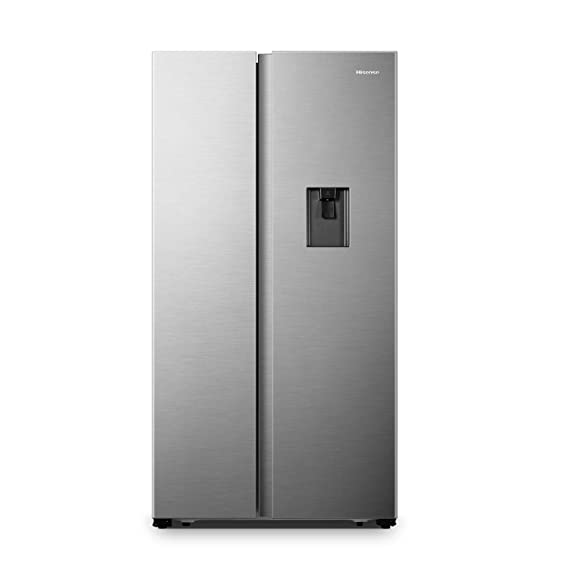 Hisense 566 L Frost-Free Side-By-Side Refrigerator with Water Dispenser (RS670N4ASN, Stainless steel)