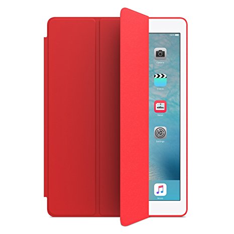 iPad Air Case Zover Ultra Slim Lightweight Smart-shell Stand Cover Case With Auto Wake / Sleep for Apple iPad Air 9.7 inch iOS Tablet Red