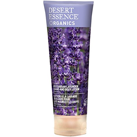Desert Essence Organics Hand & Body Lotion, Bulgarian Lavender, 8 Ounce