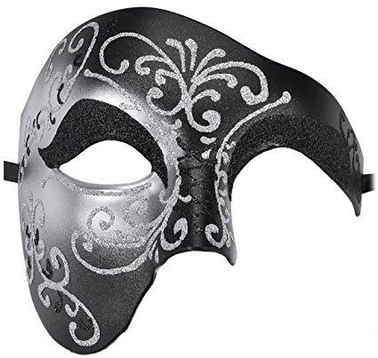 Mens Mask, Kapmore Masquerade Mask Phantom Of The Opera Vintage Half Face Mask