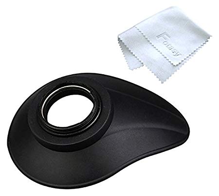 JJC EN-DK19 Ergonomic Oval Soft TPU Rubber Eye Cup Viewfinder, w cleaning cloth, for Nikon D5 D500 D810A D810 Df D4S D800E D4 D800 D2 D3 Series Digital Camera replaces Nikon DK-19  PHP9K