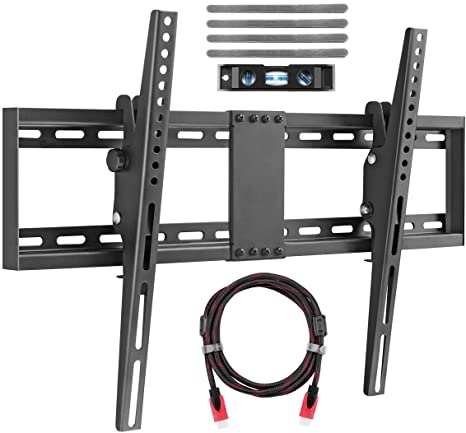 suptek Tilt TV Wall Mount Bracket for 32-70 inch LED, LCD and Plasma TV, Mount with Max 600x400mm VESA, Fits Studs 16-24 inch Apart, Low Profile with Magnetic Bubble Level (MT5074)