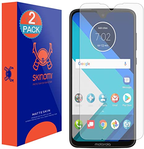 Skinomi Matte Screen Protector Compatible with Motorola Moto G7 (Moto G7 Plus)(2-Pack) Anti-Glare Matte Skin TPU Anti-Bubble Film